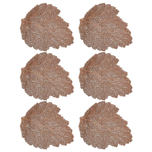 Naiovety Platos redondos duraderos para de comedor, superficie lisa, sin manchas, estera de de alta protección, 6 piezas Mostrada bronce