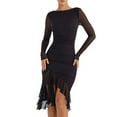 thumbnail image 1 of PENGXIANG Robe à Manches Longues de Couleur Unie pour Femmes dans le Style Midi Bodycon, 1 of 6