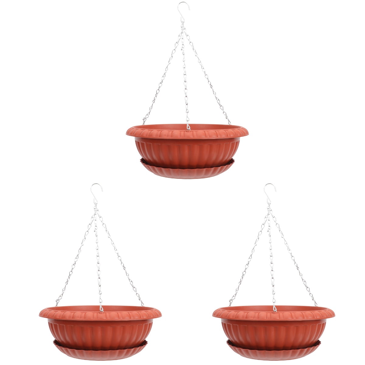 MLINS 3 Sets of Hanging Planter Hanging Flower Pot Home Balcony Flower Basket Garden Flower Pot