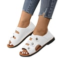 thumbnail image 2 of MKLEKYY Sandalias Casuales de Playa para Mujer, Estilo Hada, Suela Suave, Con Botones y Hebilla Bidireccional, 2 of 4