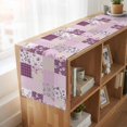 thumbnail image 6 of Table Runners 70 Inches Long Dress Scarves, Boho Purple Flowers Farmhouse Coffee/Dining/Kitchen Table Decor, Holiday Table Runner, Spring Floral Botanical Patchwork Vintage 13x70 Inch, 6 of 9