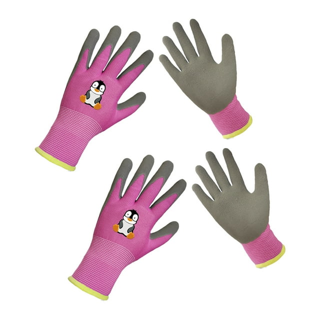 Par de guantes de jardinería para niños, guantes de patrón de dibujos animados de trabajo de jardinería para niños, guantes de protección para ciclismo MFZFUKR CPB-US-DYP680-4