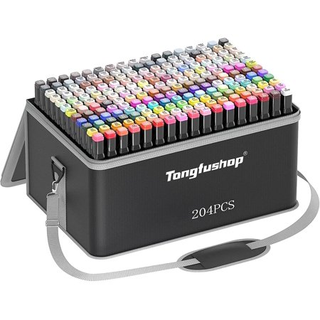 BOMKEE Étui organisateur pour 60 marqueurs, grande capacité, sac de rangement des marqueurs avec poignée, Rose rouge., Trousse de toilette BOMKEE Étui organisateur pour 60 marqueurs, grande capacité, sac de rangement des marqueurs avec poignée, Rose rouge., Trousse de toilette