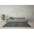 thumbnail image 3 of Ahgly Company Indoor Square Persian Light Blue Traditional Area Rugs, 7' Square, 3 of 4