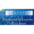 thumbnail image 2 of Confer Leisure Accents 26 Inch Outdoor Seating Patio Spa Barstool Pair, Redwood, 2 of 5