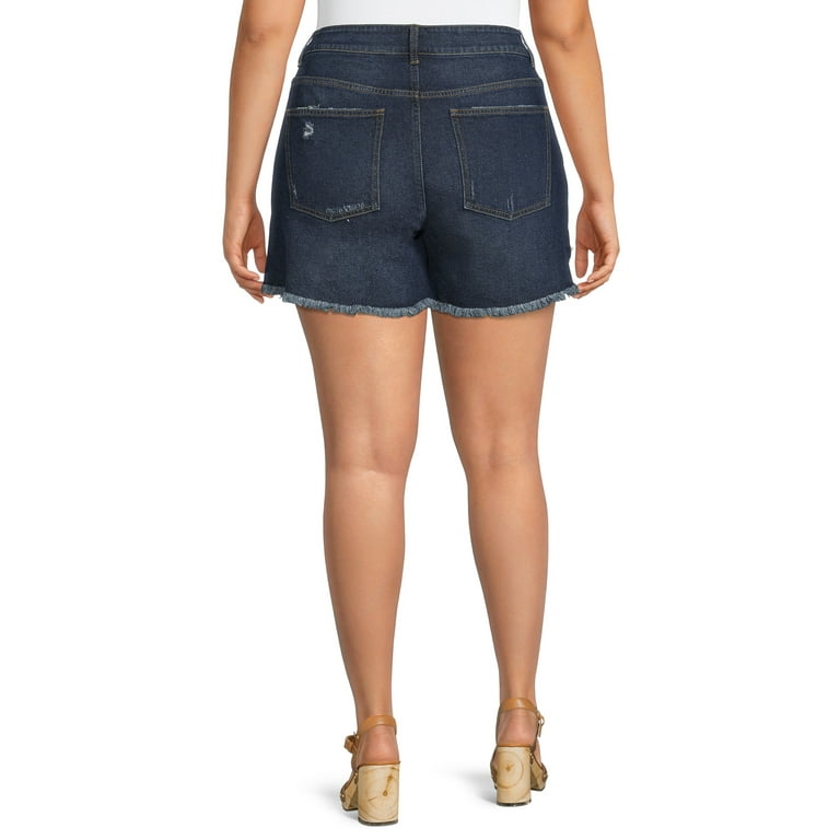 Walmart women's plus size hotsell shorts