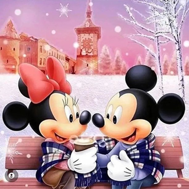 Pintura de diamante 5D DIY taladro redondo completo Mickey Mouse Kit decoración del hogar (LP076) FLhrweasw Nuevo