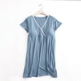 thumbnail image 2 of Miluxas Womens Maternity Dress Short Sleeve V-Neck Nursing Dresses Pregnancy Clothes, 2 of 3