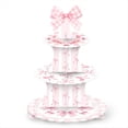 thumbnail image 1 of Suministros para Fiestas Temáticas de Lazos, Torre de Cupcakes con Lazo Rosa para Niña,Decoración para Fiestas Cumpleaños Niña con Lazo Rosa, Mesa de Postres, Soporte para Pasteles, 1 of 5