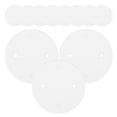 thumbnail image 3 of SHISUYAN 50pcs White Ceiling Blank-up Cover Flat Round Blank Plate Octagon Box Electrical Box Cover Plates In Ceilings Or Walls For Oversize Box Openings Or Drywall, 3 of 8