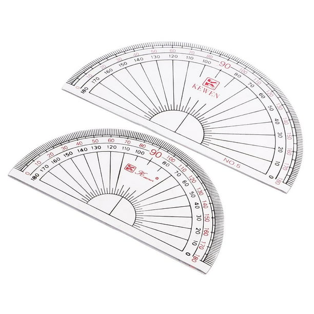 2 Pieces Protractors, 180 Degrees Protractor for Angle Measurement Student Math, 10cm/ 12cm