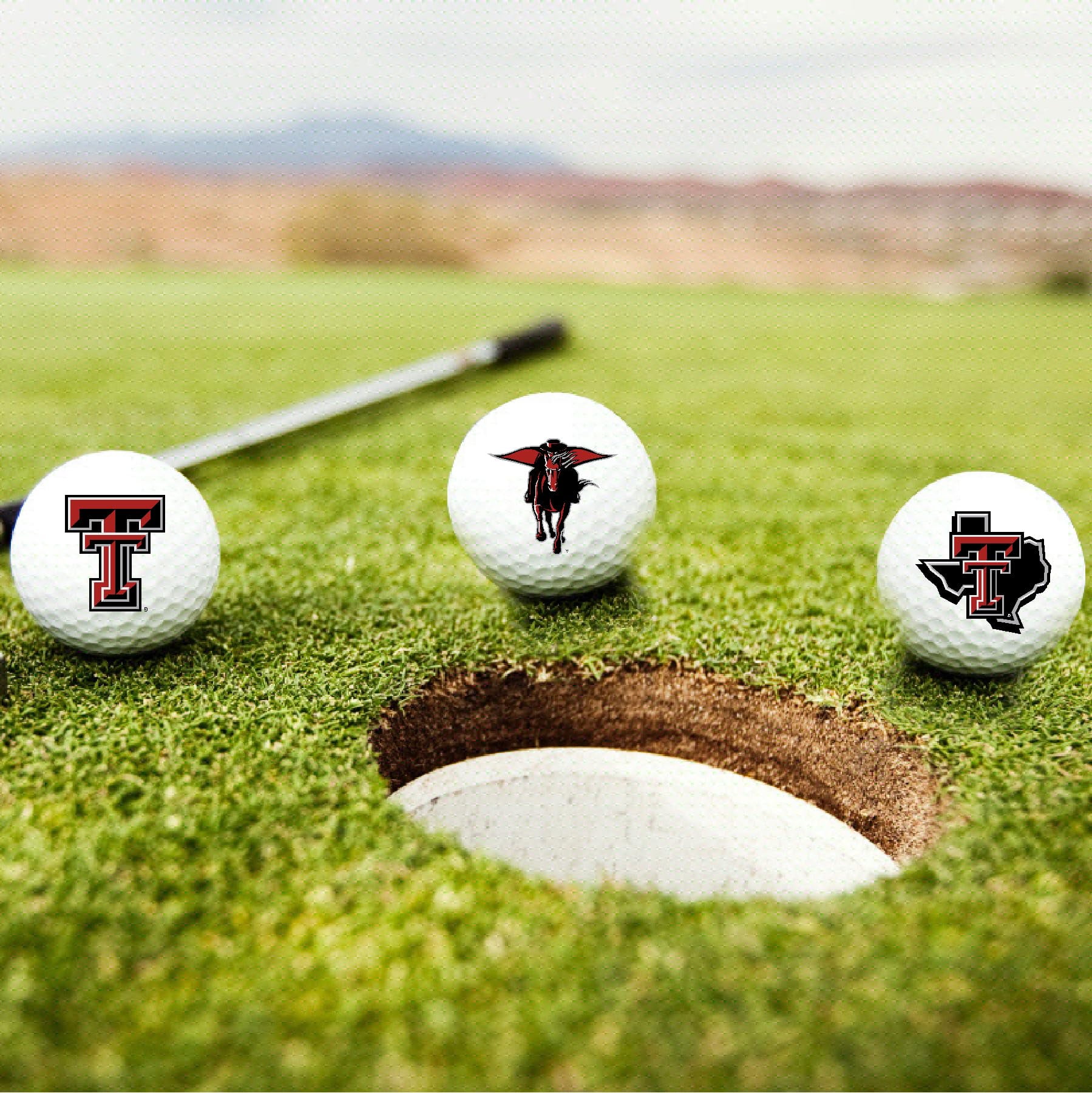Texas Tech Red Raiders Logo Edition Officially Licensed NCAA Taylormade Distance+ Golf Balls 12-Pack (Dozen)