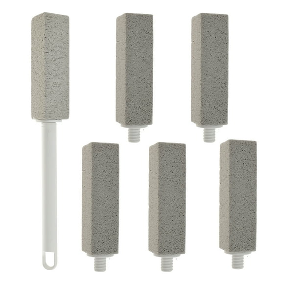 6Pcs Pumice Cleaning Stone Powerful Pumice Stone with Long Handle Detachable Pumice Scouring Stick Flexible Toilet Bowl Cleaner Versatile Pumice Cleaning Bar
