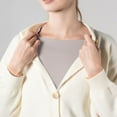 thumbnail image 2 of CYSFASHION Dickey Collar Blouse for Women Solid Half Shirts Family Business Casual V Neck Fake Collar Grey, 2 of 8
