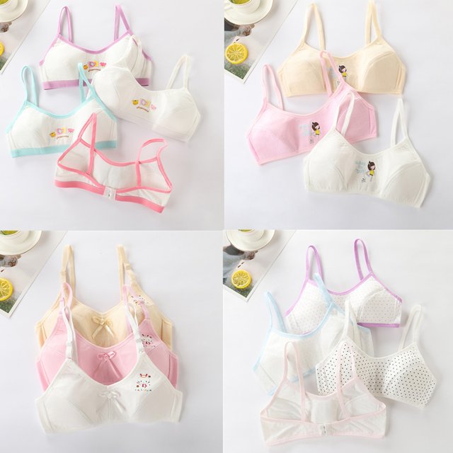 Gift Girl Bra Teen Crop Top Underwear Vest Racerback Puberty Sport Training Bras Letter Streetwear Tube Top New Year 7-14Y 10 9style 3730-45kg He Qiyong unisex
