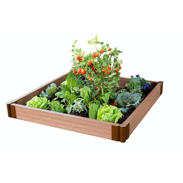 Frame It All Tool Free Classic Sienna Raised Garden Bed 4 X 4 X