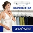 LifeMaster 12 Pcs. 14 inch Clear Plastic Skirt Hangers with Adjustable