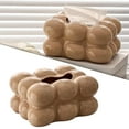 thumbnail image 6 of Ceramics Tissue Box Holder, Rectangle Toilet Paper Storage Holder Napkin Dispenser Facial Tissue Holder Case for Countertop Vanity decor Brown, 6 of 9