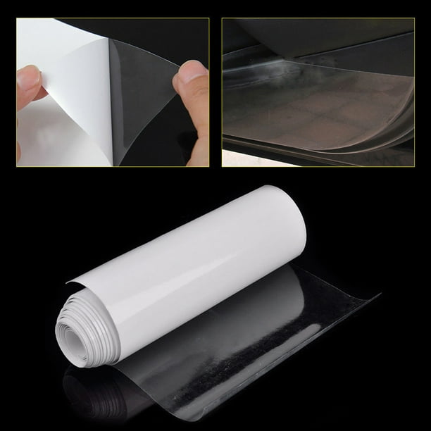 film de protection de peinture, 7cm x 3m auto-adhésif film de voiture  transparent, rouleaux de film de protection avec raclette incl