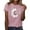 04-Pink, variant on Women's T-Shirts Short Sleeve Hawaiian mit Print Crew Neck Oversized Airoft Comfy Stretchy Patterned Graphic Tees for Women Black Size L