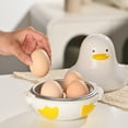 thumbnail image 3 of Toystoory Hervidor de huevos blanco para microondas, olla rápida para 4 huevos duros, apto para microondas Cocina y Comedor, 3 of 6
