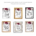 thumbnail image 3 of Koyal Wholesale Burgundy Pink Florals with Marble Wedding Signs Bundle Set for Ceremony, Reception Decor, 30-Pack, 3 of 5