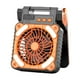 thumbnail image 2 of Ventilador solar de exterior X99 | Carga dual solar y USB | Batería de 10000 mAh | Motor silencioso sin escobillas de 4 velocidades | Iluminación de emergencia LED | Portátil para acampar, al aire, 2 of 2