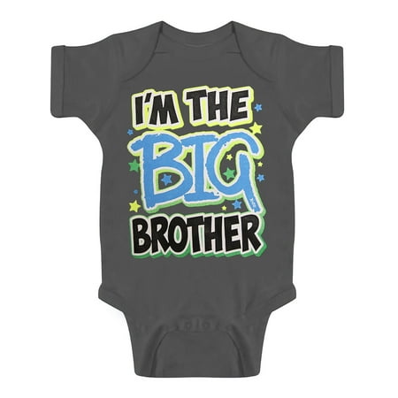 

Toddlers Big Brother Bodysuit - Charcoal - 6 Months