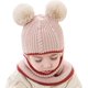 thumbnail image 5 of Gorro de Punto Cálido 2 en 1 Gorro de Invierno con Forro Polar para Niños 2-5 Años Niñas Niños Lana Multicolor, 5 of 5