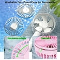 thumbnail image 6 of LNGOOR Outdoor Handheld Fan Portable,Mini Hand Held Fan with USB Rechargeable Battery,3 Speed Personal Desk Table Fan with Base,Small Makeup Eyelash Fan for Women Girls Kids -White, 6 of 7