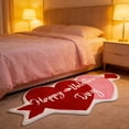 thumbnail image 6 of Cute Rugs， Valentine's Day Bathroom Rug, Heart Shaped Non-Slip Bath Mat, Washable Door Mat for Bathroom Decoration, Lover Theme, 6 of 7