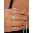 thumbnail image 4 of ChicSilver Sterling Silver Initial Necklace J Necklace Tiny Heart Necklaces for Women Hypoallergenic Christmas Necklaces for Women, 4 of 9