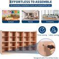 thumbnail image 3 of Studyset 5-Section Classroom Coat Locker, 15 Cubbies for Classrooms with Anti-tip Anchors, Daycare Cubby with 4 casters, 5 Hooks and 2 Storage Boxes, for Home/School/Kindergarten, 3 of 7