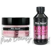 Mia Secret Liquid Monomer 4 oz and NATURAL PINK Powder 0.5 oz