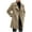 Khaki, variant on Men's Classic Notched Collar Double Breasted Wool Blend Pea Coat Long Sleeve Keep Warm Windbreaker Coat Coffee