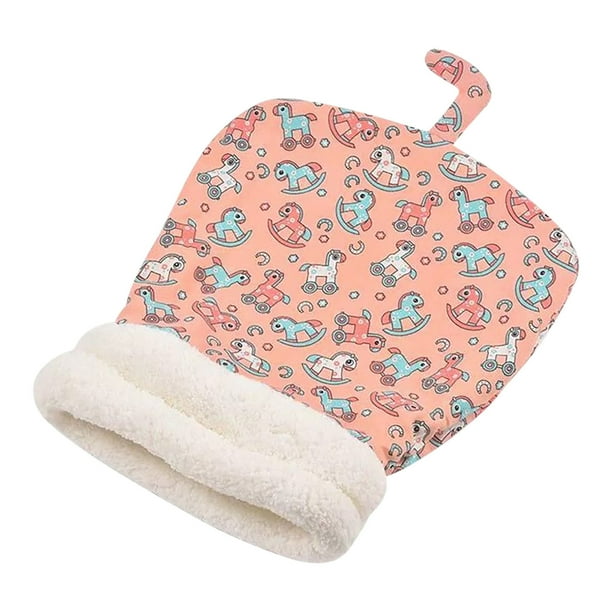 Puntoco Saco de dormir para mascotas, saco de dormir de lino de invierno con bolsillo grueso de peluche de cordero, saco de dormir para mascotas