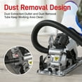 thumbnail image 3 of 4.5-Inch Compact Electric Circular Saw with 4A 480W Copper Motor, 3500 RPM, 0°-45° Bevel Cutting & 23-48mm Depth Adjustment, Includes Cutting Guide, Extraction Hose, 24T Blade – Ideal for Wood, Tile,, 3 of 7
