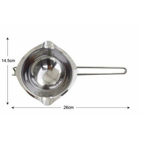 EWAVINC Stainless Steel Double Boiler Pot for Melting Chocolate, Candy and Candle Making (18/8 Steel, 2 Cup Capacity,
