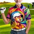 thumbnail image 6 of HOMYGIFTS Men’s Custom Face Golf Polo Shirt – Personalized Face Mosaic Art Style Shirt Sportswear, 6 of 10