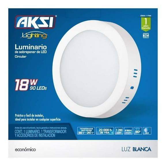 Luminario Aksi De Sobreponer 117966 Blanco