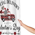 thumbnail image 4 of JOOCAR Happy Valentine’s Day Heart Truck Shower Curtain Special Delivery Loads of Love Hugs and Kisses Farmhouse Bathroom Decor 72 x 72 Inches, 4 of 7