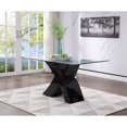 thumbnail image 3 of ACME Pervis Dining Set in Black & Clear Glass, 3 of 5