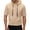 F218 Khaki, variant on Curuila Mens T Shirt Hooded Short Sleeve Solid Color Summer Breathable Soft Lightweight Tops With Pocket Blue Size L