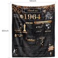thumbnail image 4 of 60th Birthday Gifts for Women Men - 60th Birthday Gift Ideas -60 Year Old Gifts for Women - Back in 1964 Birthday Gifts for Her - 60th Birthday Blanket, 4 of 5