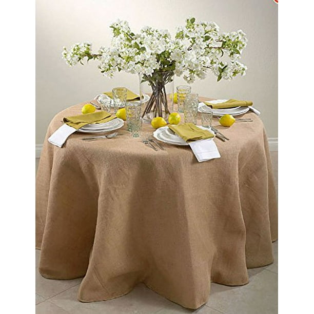 Ak Trading Co 60 Inch Round Jute Burlap Table Overlay Cover Natural Made In Usa Com 60 Inch Round Jute Burlap, Burlap Round Table Cover