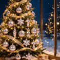 thumbnail image 4 of 28Pcs Christmas Ball Ornaments, Rose Gold Hanging Spherical Pendants, Shatterproof Tree Decorations for Christmas Tree Home Party Wreath Garland, Holiday Baubles, 4 of 6