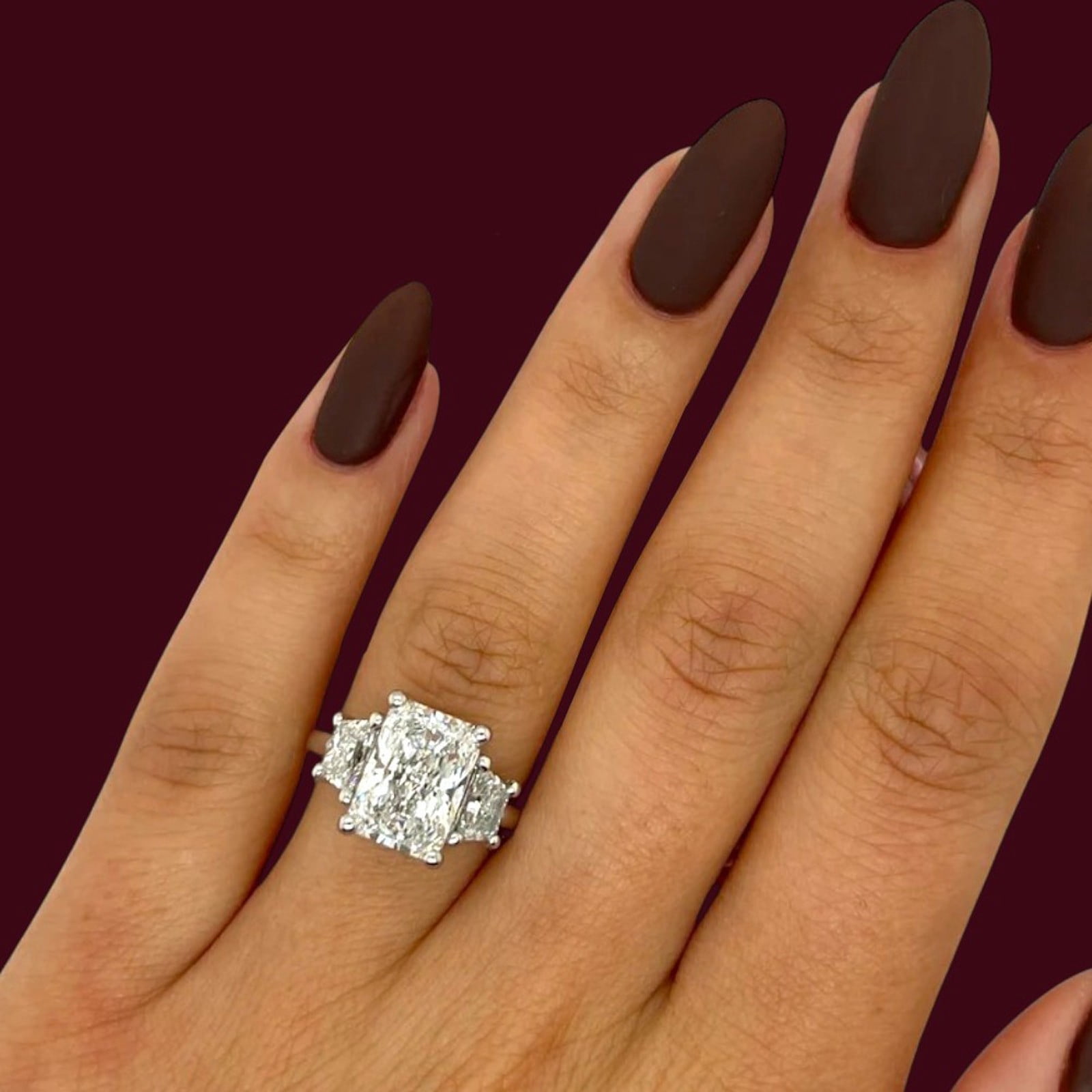 Diamond Ring 14k Yellow Gold IGI Certified Lab Grown Radiant Cut 4 Carat E F VVS2
