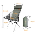thumbnail image 5 of NiceC Ultralight High Back Folding Camping Chair, with Headrest, Outdoor, Backpacking Compact & Heavy Duty Outdoor, Camping, BBQ, Beach, Travel, Picnic, Festival with Carry Bag (2 Pack of Green), 5 of 8