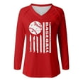 thumbnail image 3 of yunLCZ Womens Long Sleeve Shirts Women's Daily Casual Baseball Long Sleeve Top Womens Long Sleeve Shirts, 3 of 4