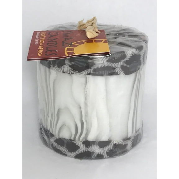 Swazi Candles, Pillar White Leopard Bamboo